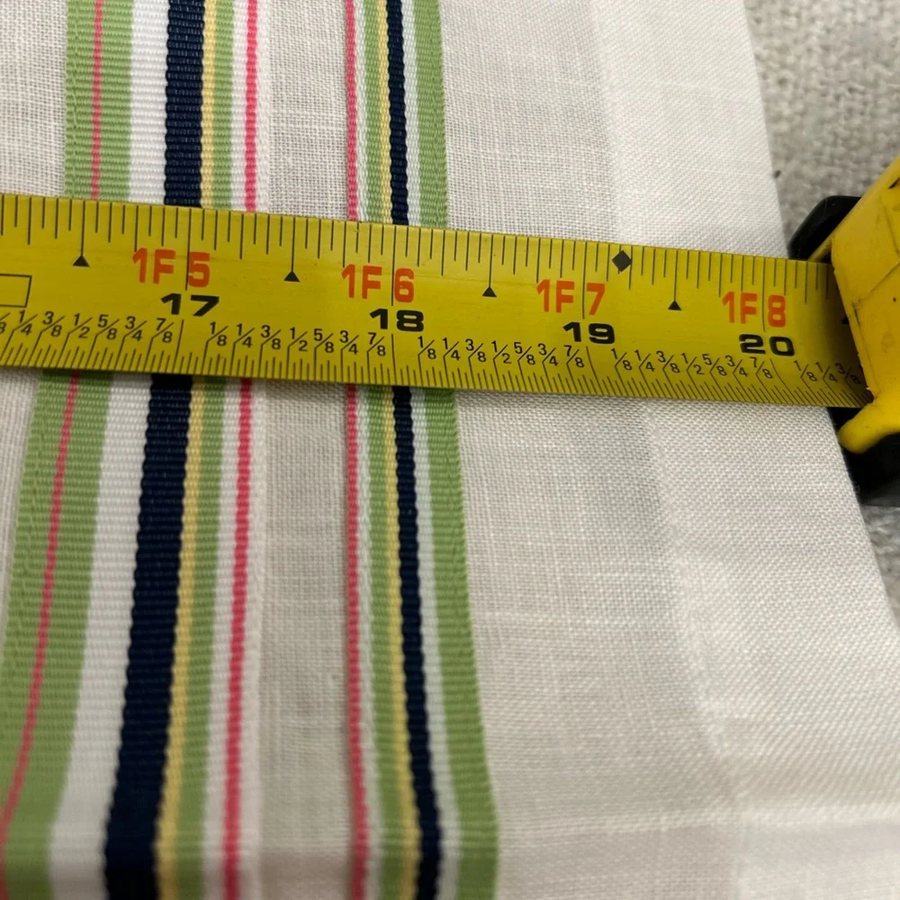 Pottery Barn White Linen Ribbon Guest Towel Set of Two NWT